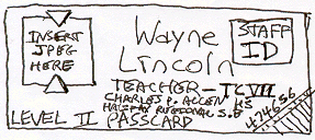 Front of Mr. Lincoln's new ID... badly drawn!