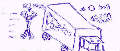 4. Greg approaches 'Doritos' truck... airborne.