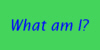 What am I?