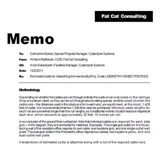 Cost memo - click for PDF