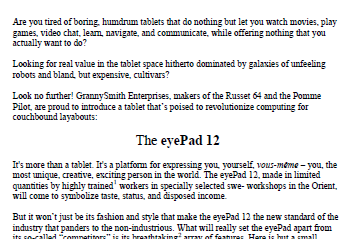Product Description - click for PDF